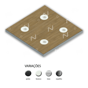 Teto de elevador: modelo Madeira