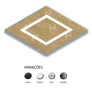 Teto de elevador: modelo Square