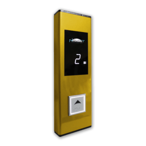 Botoeira de pavimento personalizada para elevador: modelo Gold Black - luz branca