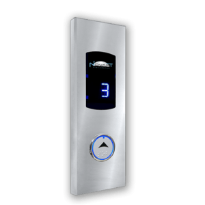 Botoeira de Pavimento para elevador: modelo Clássica Inox - botão redondo